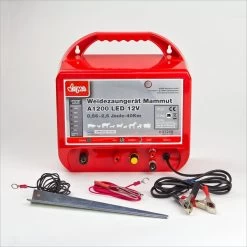 Weidezaungerät Akku A 1200 LED, 40 Km Zaun, Für Autobatterie