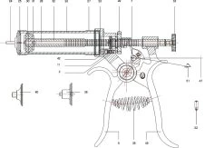 Revolverspritze HSW ROUX-REVOLVER® 30 Ml, Einteilung 1,0 Ml Gewinde-Ansatz -Landwirtschaftliche Produkte 231 1 1