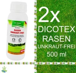 2 X Dicotex Rasenunkraut-Frei Von Dr. Stähler, 500 Ml Flasche - Selektives Herbizid Auf Rasenflächen