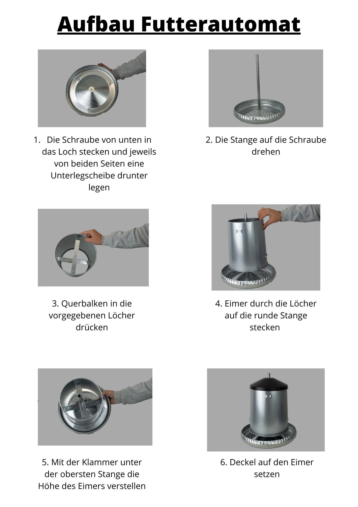 Geflügelfutterautomat 40kg Verzinkt Futterspender Futtertrog Metall Für Geflügel 5 Geflügelfutterautomat 40kg Verzinkt Futterspender Futtertrog Metall Für Geflügel – Bild 3