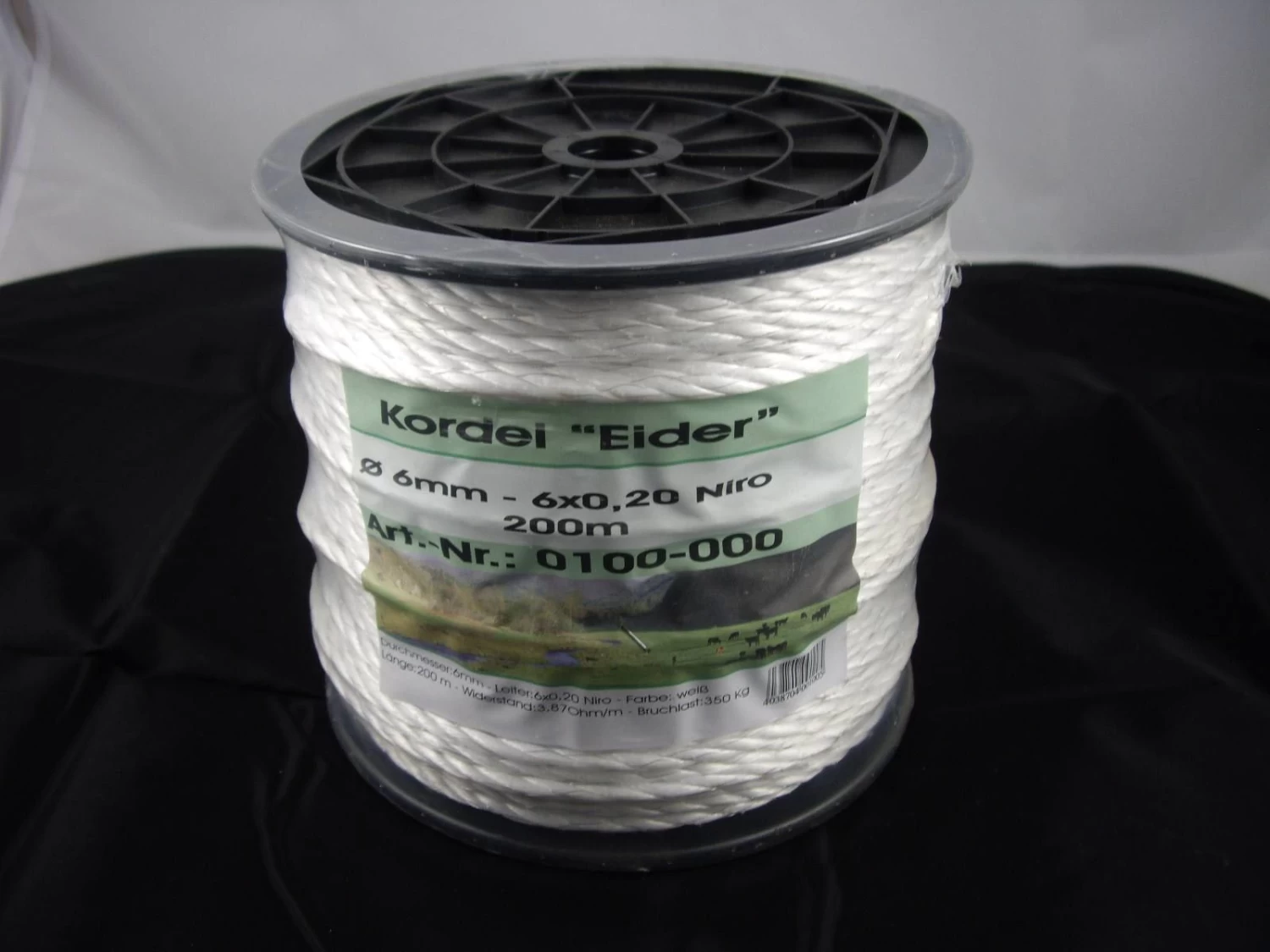 EIDER Kordellitze "Classic" Weiß - 100m Lang, 6mm Durchmesser, 6 X 0,2 Niroleiter 5 EIDER Kordellitze "Classic" Weiß - 100m Lang, 6mm Durchmesser, 6 X 0,2 Niroleiter – Bild 3