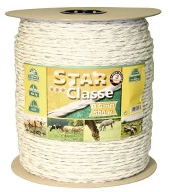 KERBL Kordellitze Weiß/grün - 500m Länge, 6mm Durchmesser Mit 3 X 0,30 Niro 3 X 0,30 Ku Euro