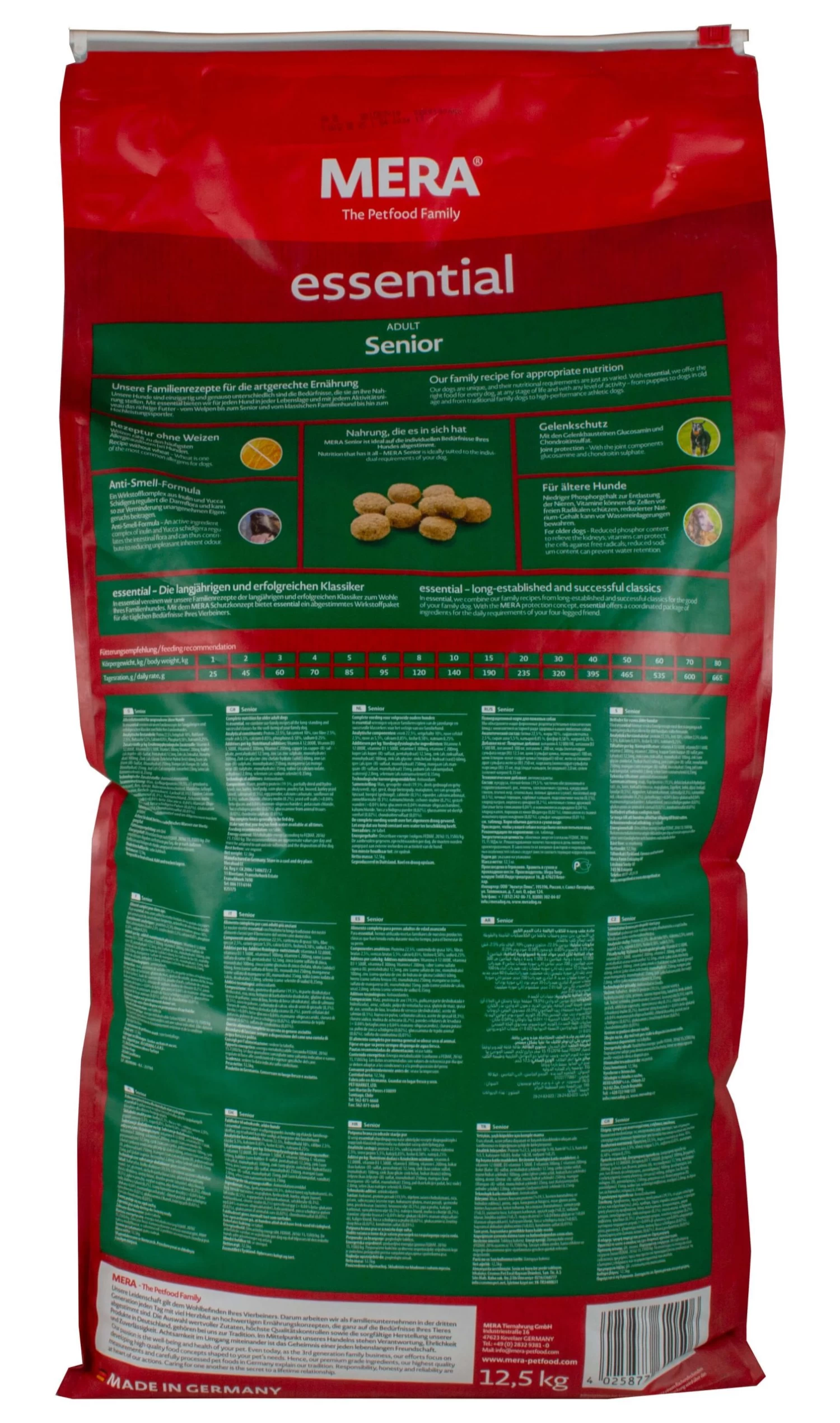 Mera Essential Senior 12,5 Kg - Spezialfutter Für ältere Hunde Von Mera - 061150 4 Mera Essential Senior 12,5 Kg - Spezialfutter Für ältere Hunde Von Mera - 061150 – Bild 2