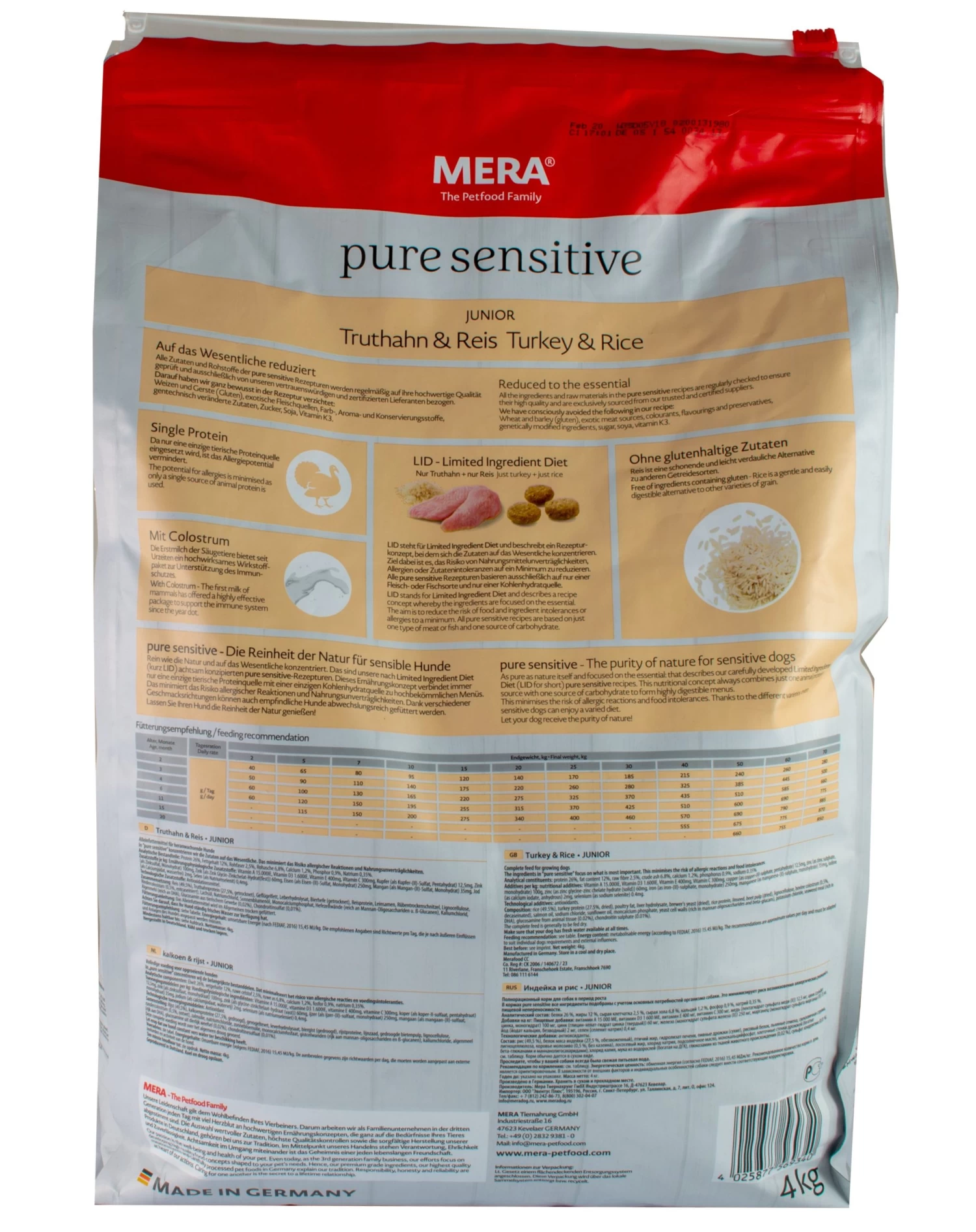 Meradog Pure - Truthahn & Reis - Junior - 4 Kg Für Sensible Hunde 4 Meradog Pure - Truthahn & Reis - Junior - 4 Kg Für Sensible Hunde – Bild 2