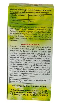 Dicotex Rasenunkraut-Frei Super Von Dr. Stähler, 300 Ml Flasche - Selektives Herbizid Auf Rasenflächen -Landwirtschaftliche Produkte verpackung seite 2 1