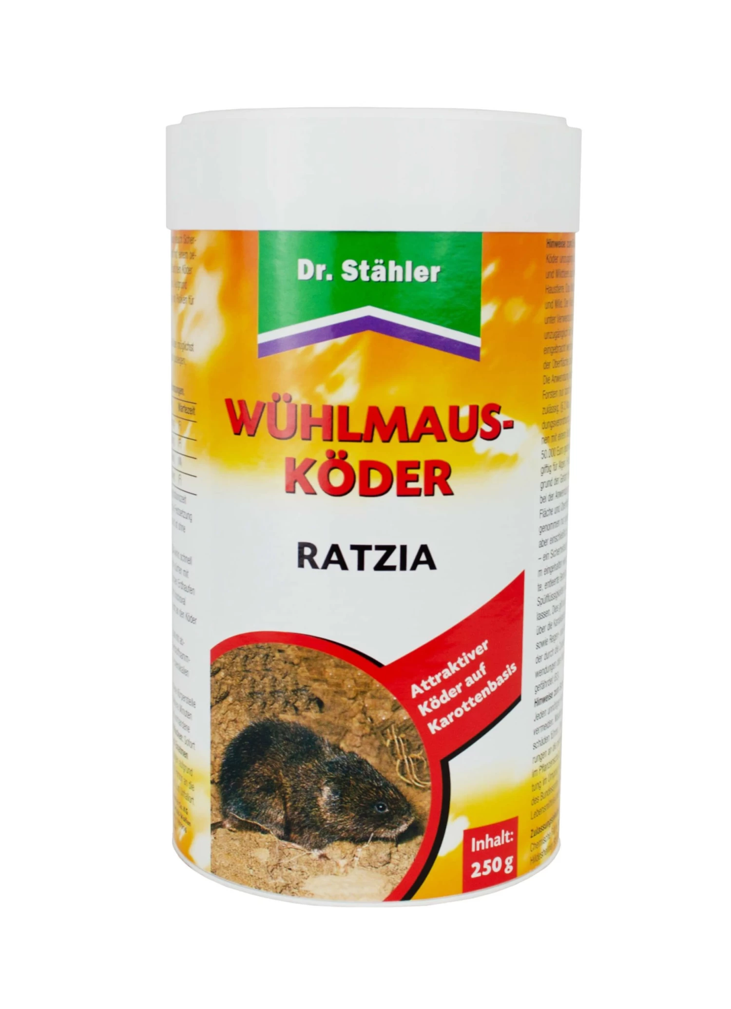 Wühlmausköder Ratzia 250g - Wühlmaus-Gift Wühlmaus-Vernichter Dr. Stähler Köder 3 Wühlmausköder Ratzia 250g - Wühlmaus-Gift Wühlmaus-Vernichter Dr. Stähler Köder